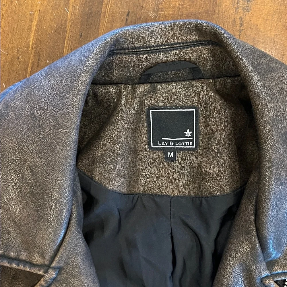 Lily & Lottie Brown Moto Jacket - Picture 2 of 3